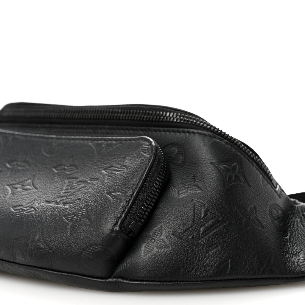 Calfskin Monogram Shadow Rush Bumbag Black