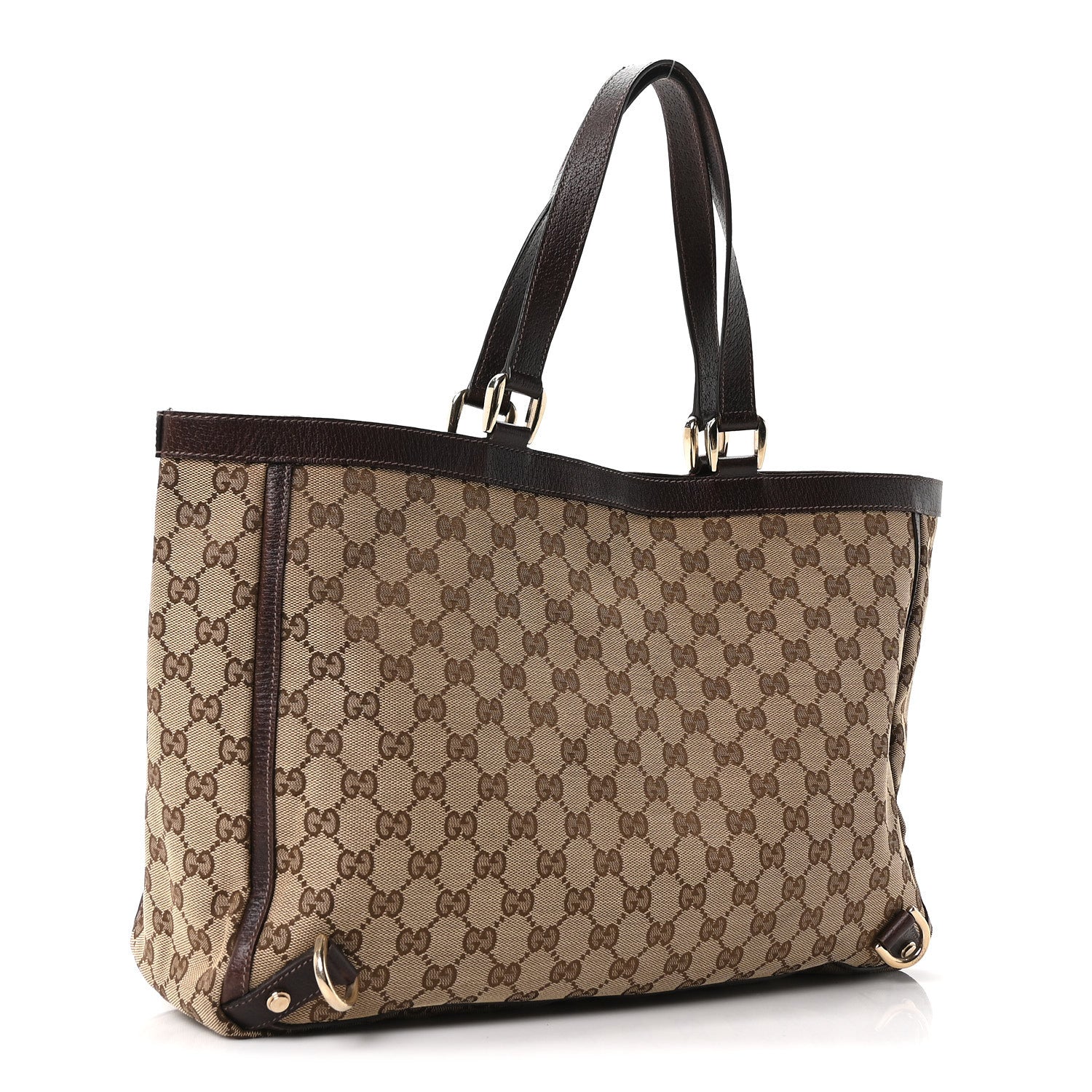 Monogram Large Abbey Tote Dark Brown