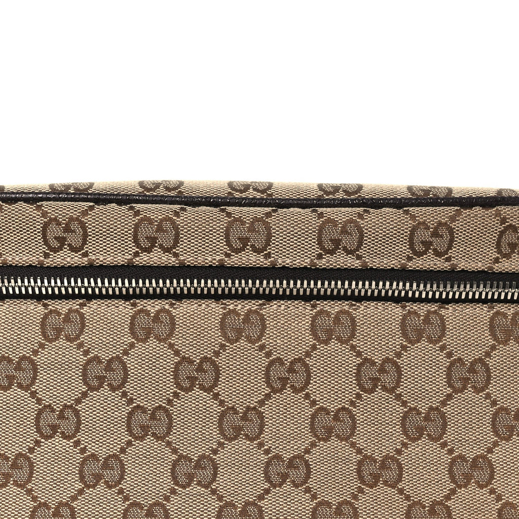 Monogram Dollar Calfskin Waist Pouch Beige Ebony Testa di Moro Marrone Scuro