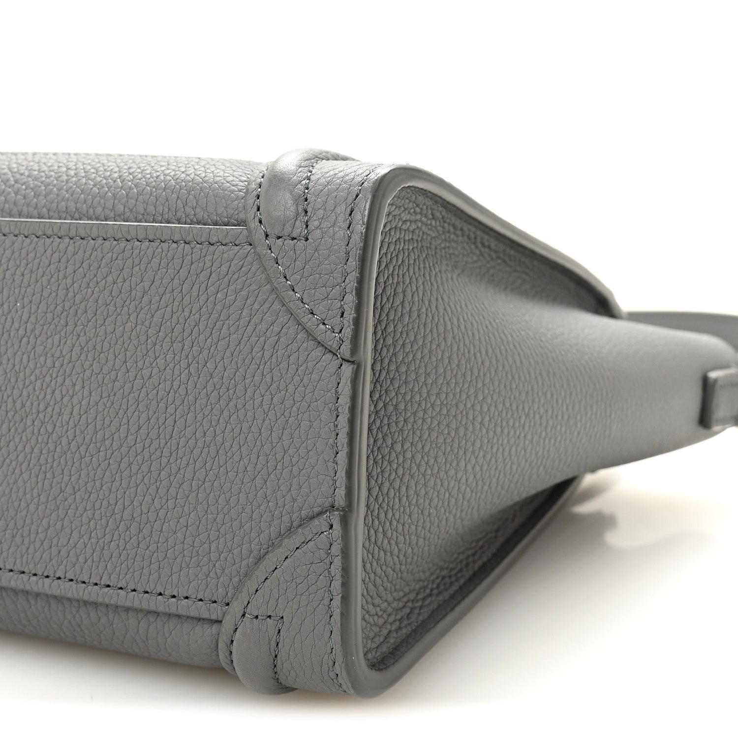 Drummed Calfskin Nano Luggage Kohl