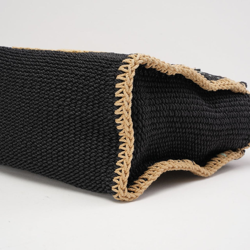 Chanel Black Cotton Crochet Small Deauville 2024