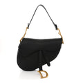 Grained Calfskin Saddle Bag Black