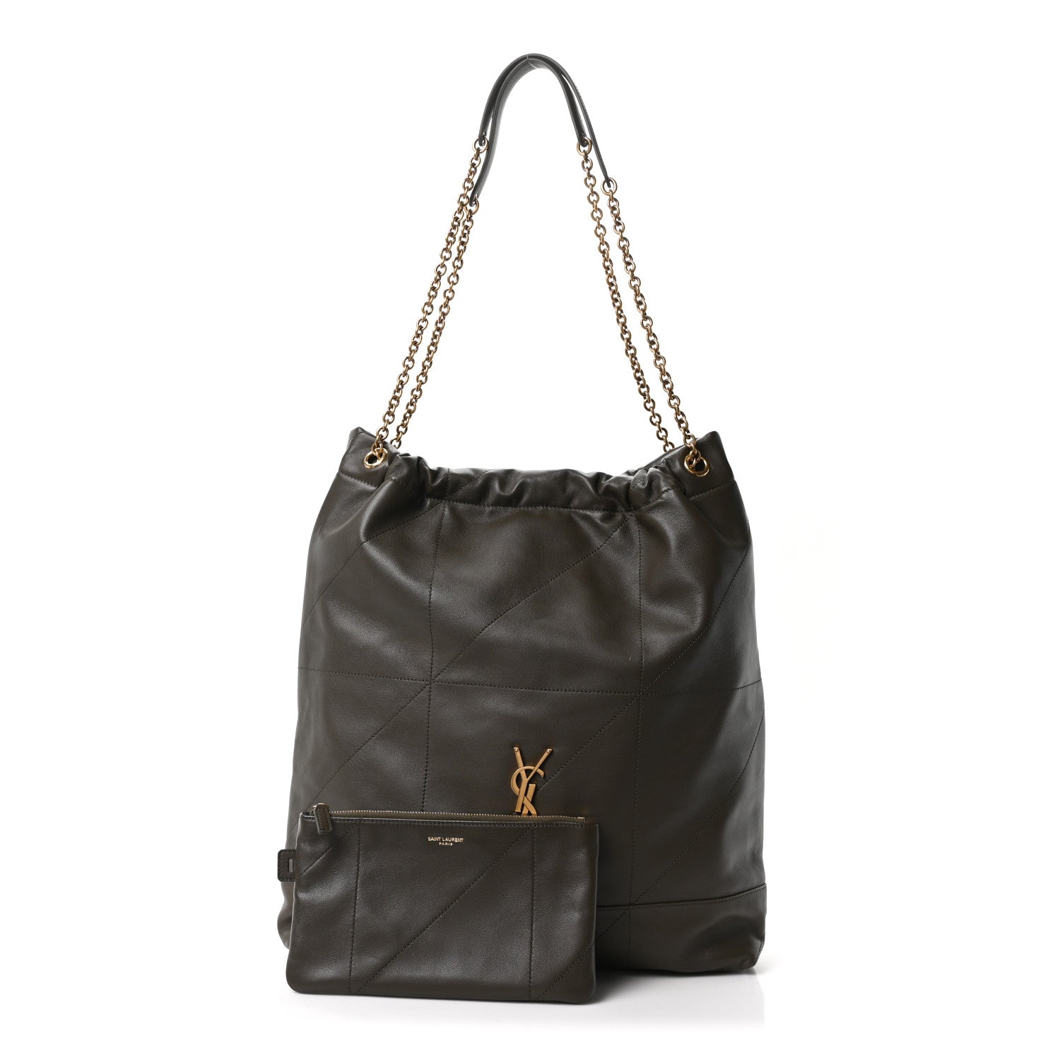 Lambskin Matelasse Monogram Large Jamie 4.3 Light Musk
