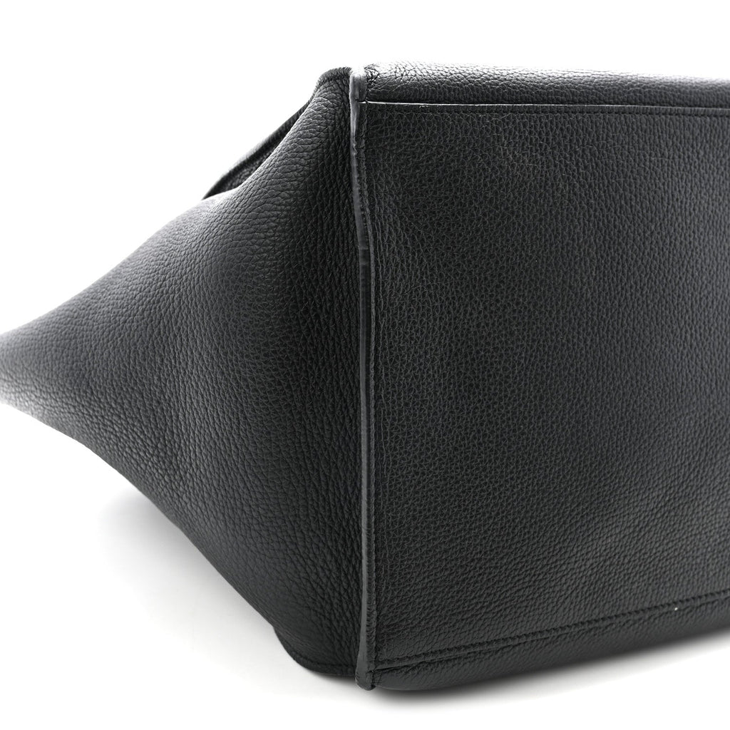 Supple Grained Calfskin Small Big Bag Black