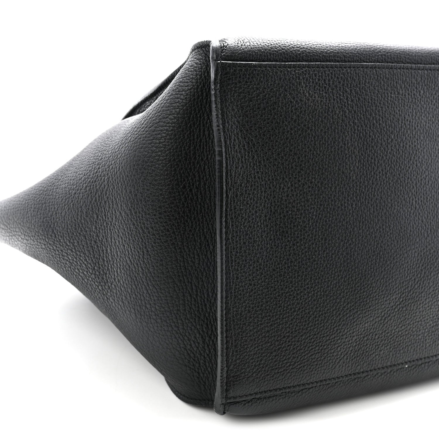 Supple Grained Calfskin Small Big Bag Black