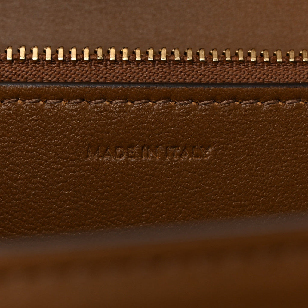 Box Calfskin Medium Classic Box Flap Bag Camel
