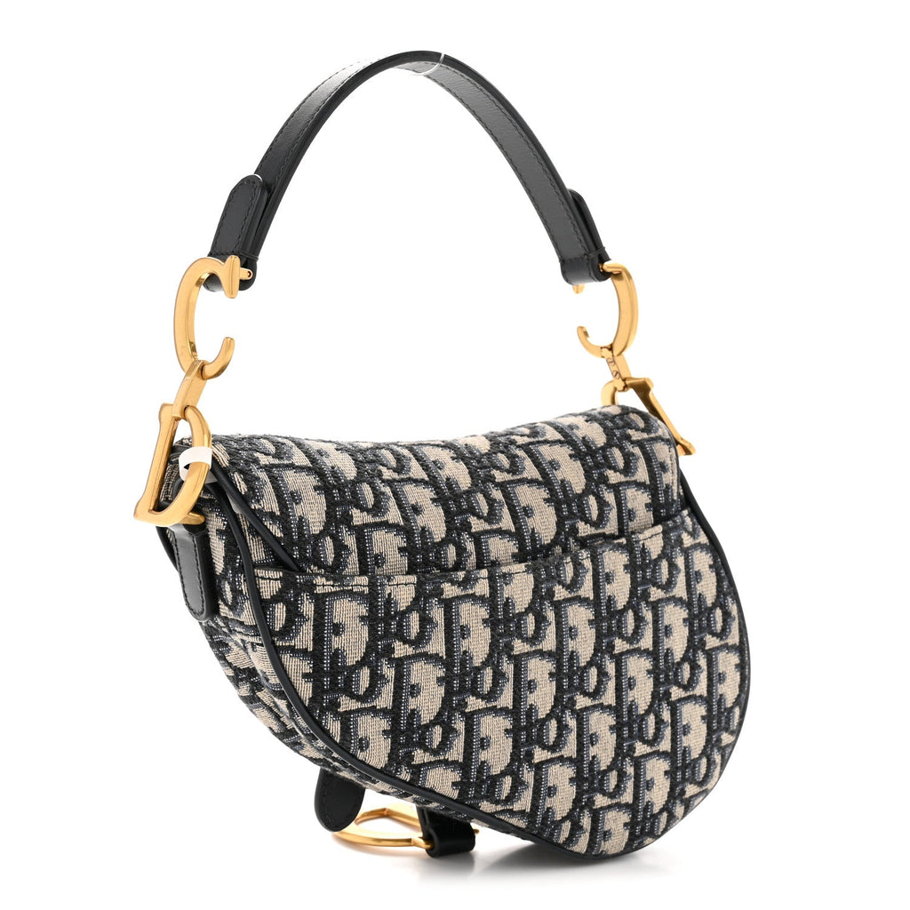 Oblique Mini Saddle Bag Blue