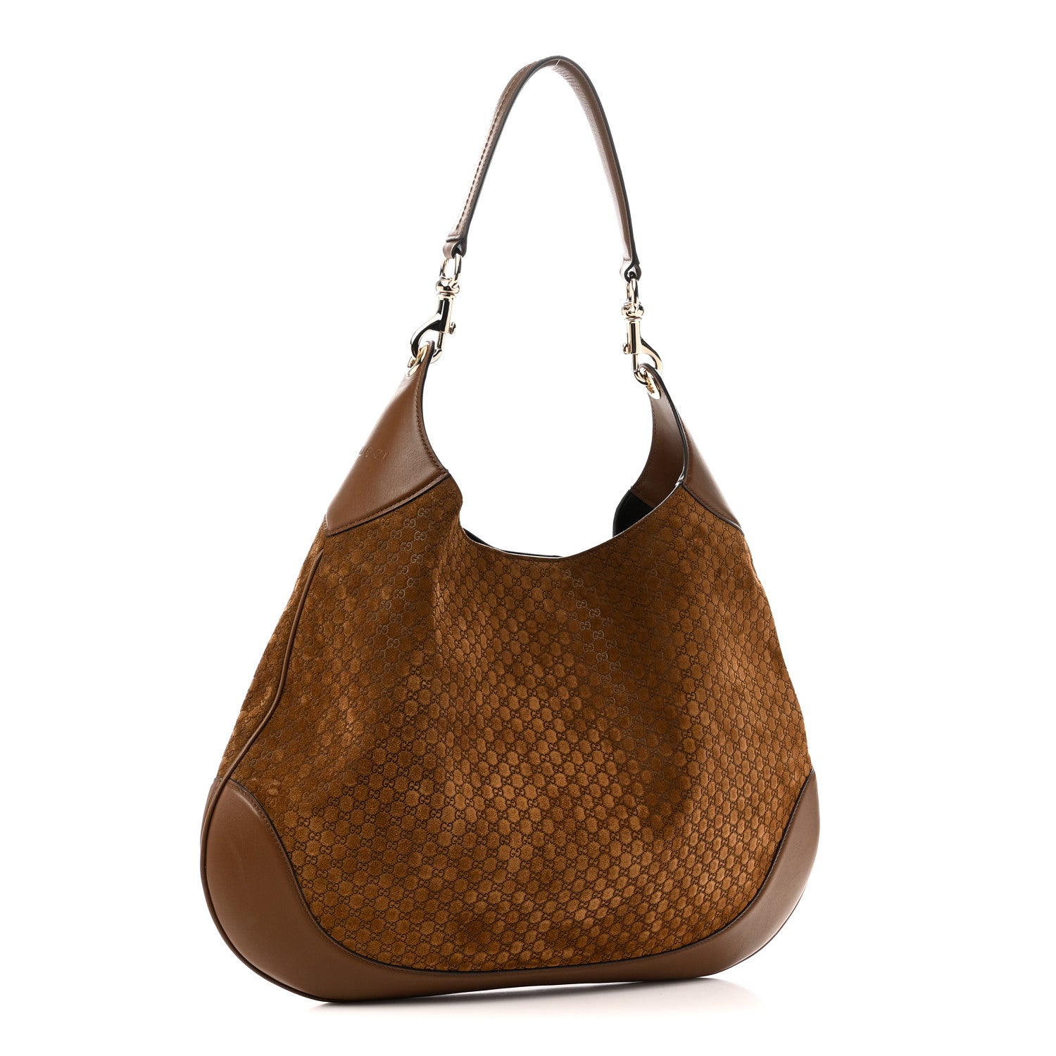 GG Suede B Large Shoulder Bag Brown