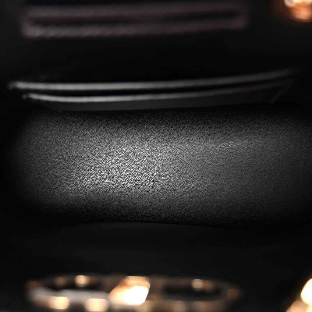 Calfskin Embossed Logo Plaque Gancini Tote Black