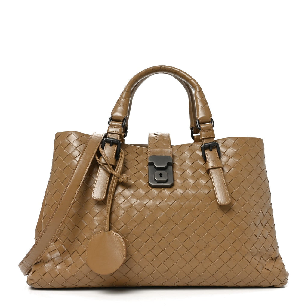 Nappa Intrecciato Small Roma Tote New Cigar