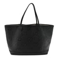Monogram Jumbo GG Calfskin Web Large Shopping Tote Black
