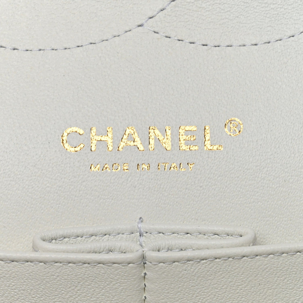 Caviar Quilted Jumbo Double Flap White