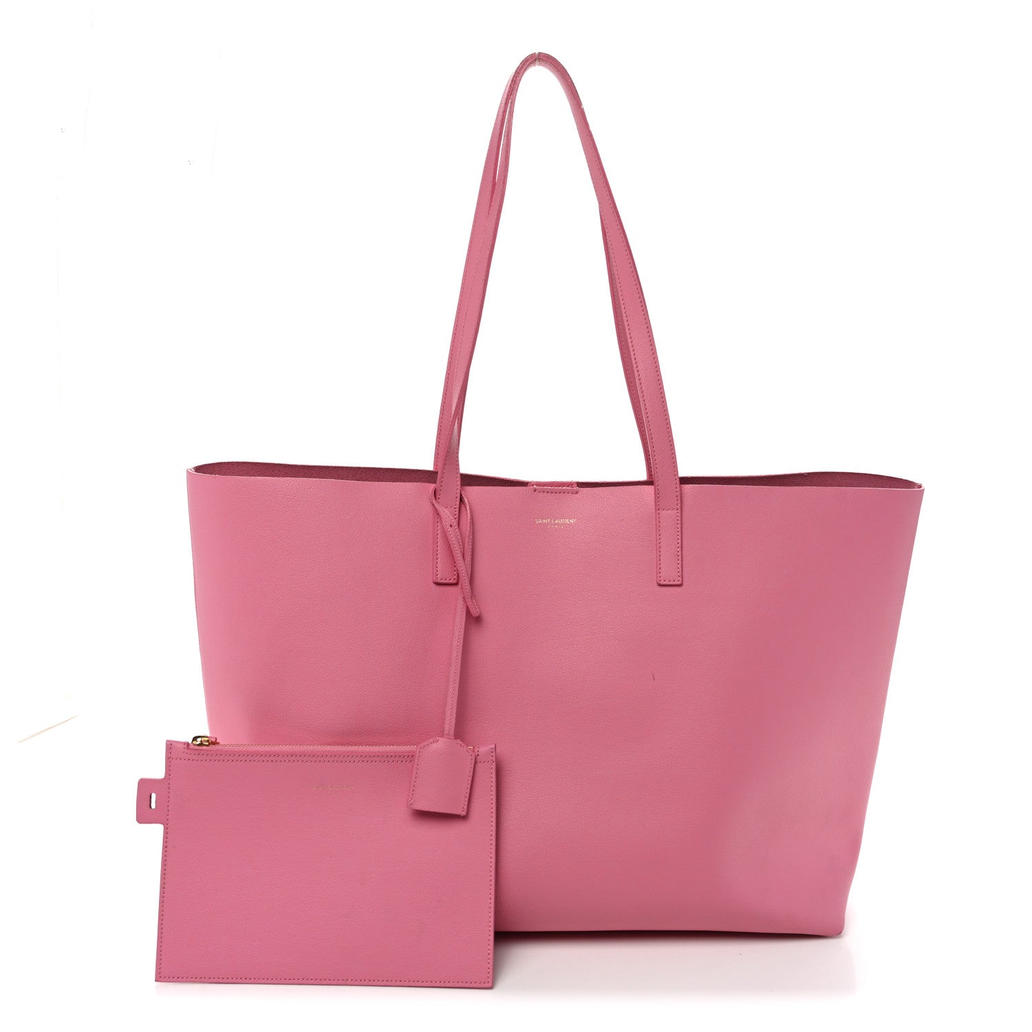 Calfskin Large Shopping Tote Pale Rose