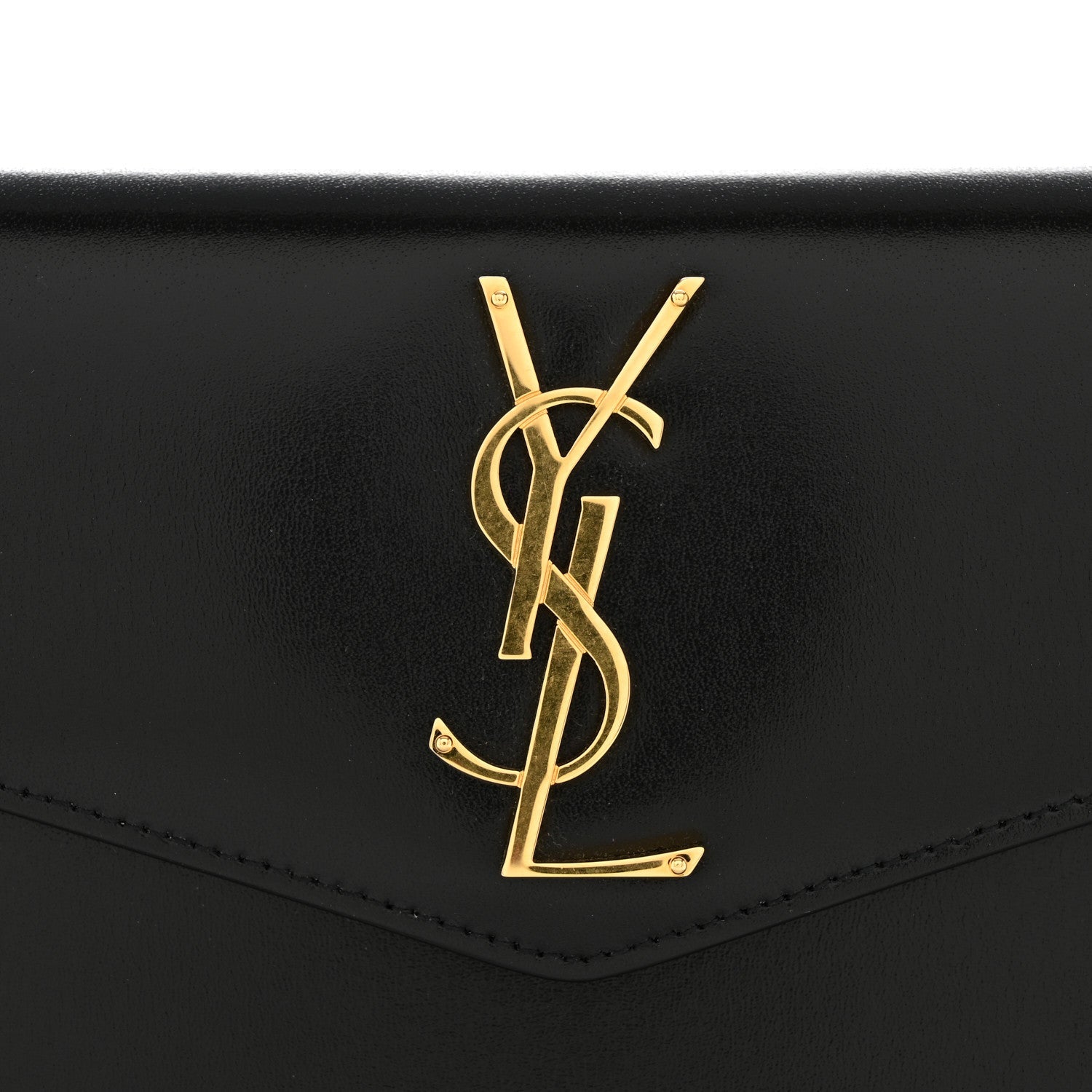 Smooth Shiny Calfskin Monogram Uptown Pouch Black