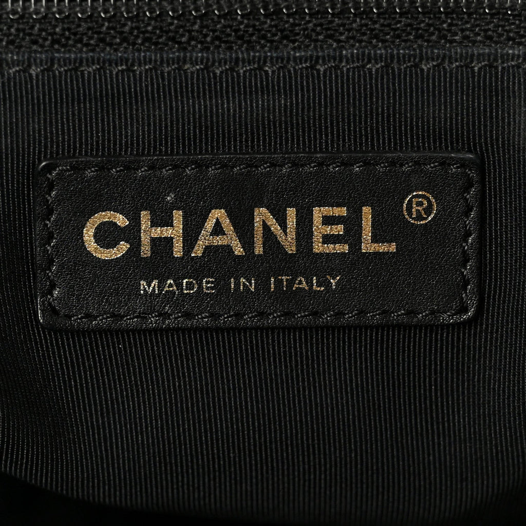 Calfskin Cerf Executive Shopper Tote Black