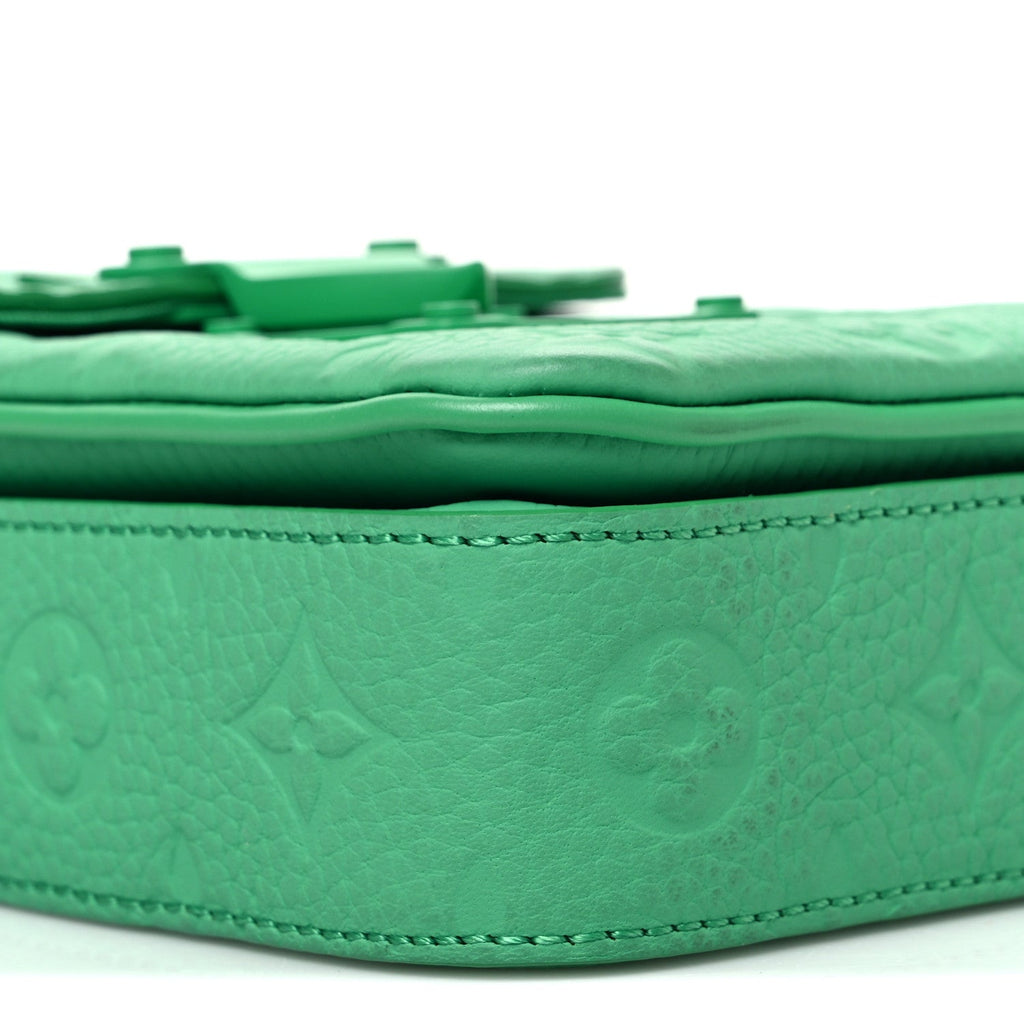Taurillon Monogram S Lock Wearable Wallet Minty Green
