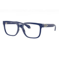 Versace Eyeglasses Square Full Rim, Blue Frame and Clear Demo Lenses Lens VE3377U5450