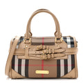 House Check Bridle Calfskin Medium Alchester Bowling Bag Trench