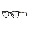 Versace Eyeglasses Round Full Rim, Black Frame and Clear Demo Lenses Lens VE3317GB1