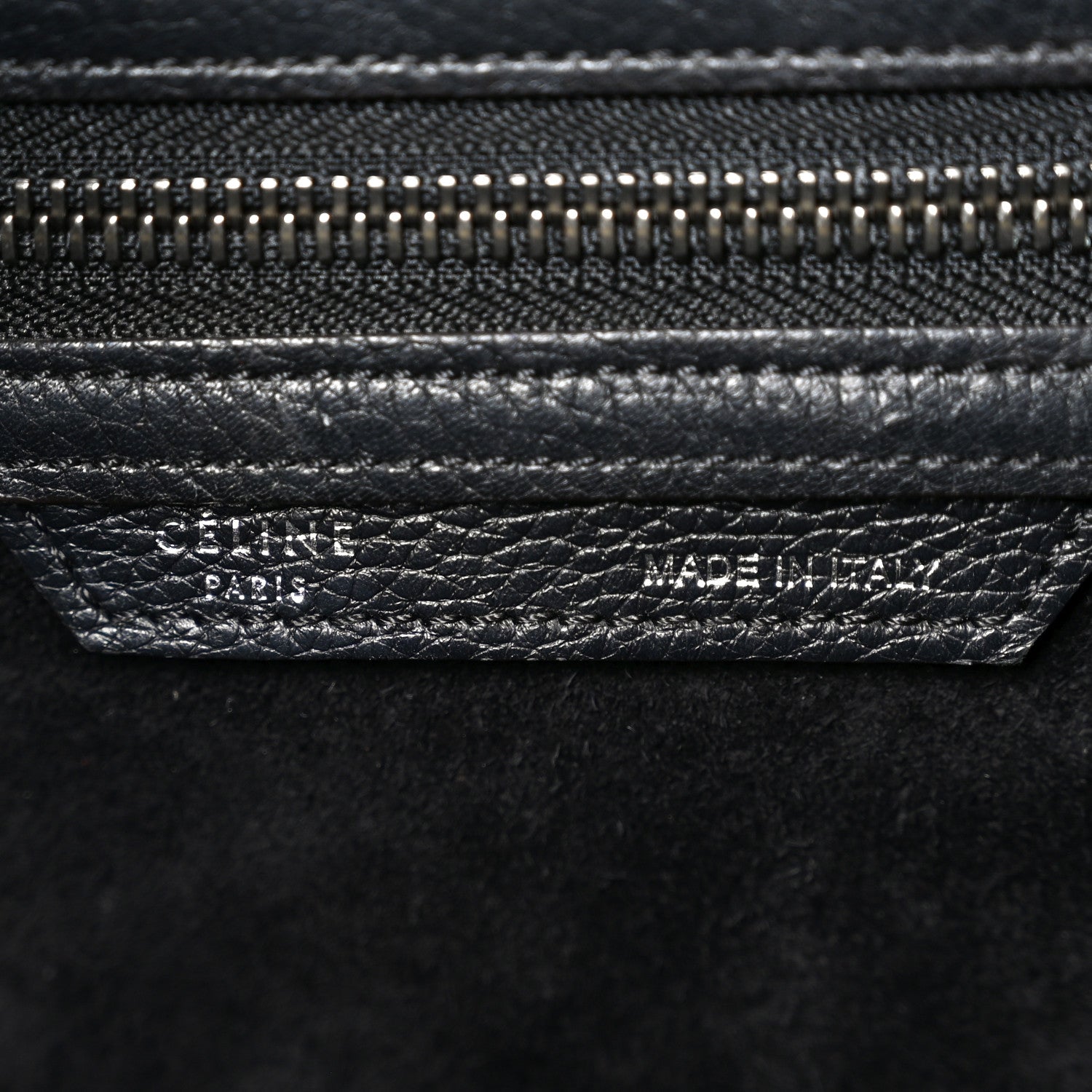 Drummed Calfskin Mini Luggage Black