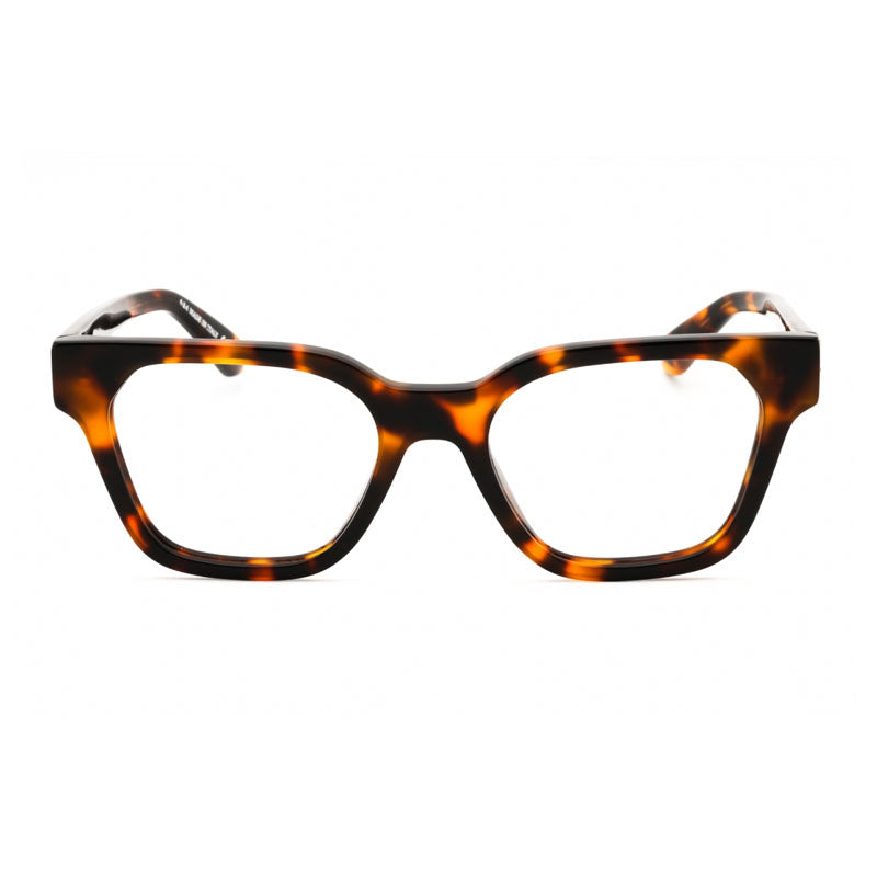 Off-White Eyeglasses Square Full Rim, Black with Brown Frame and Clear Demo Lenses Lens OERJ07PSTYLE7P1000