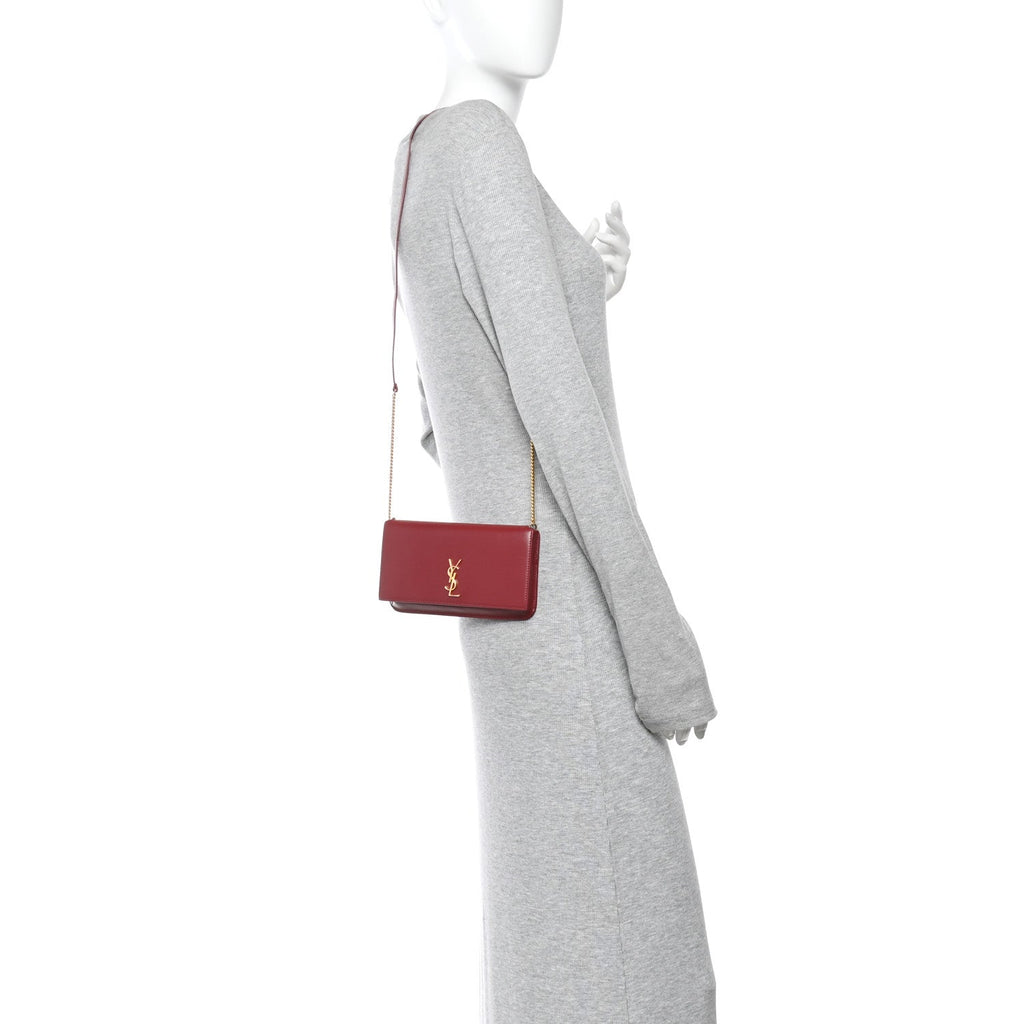 Smooth Calfskin Monogram Phone Holder Crossbody Opyum Red