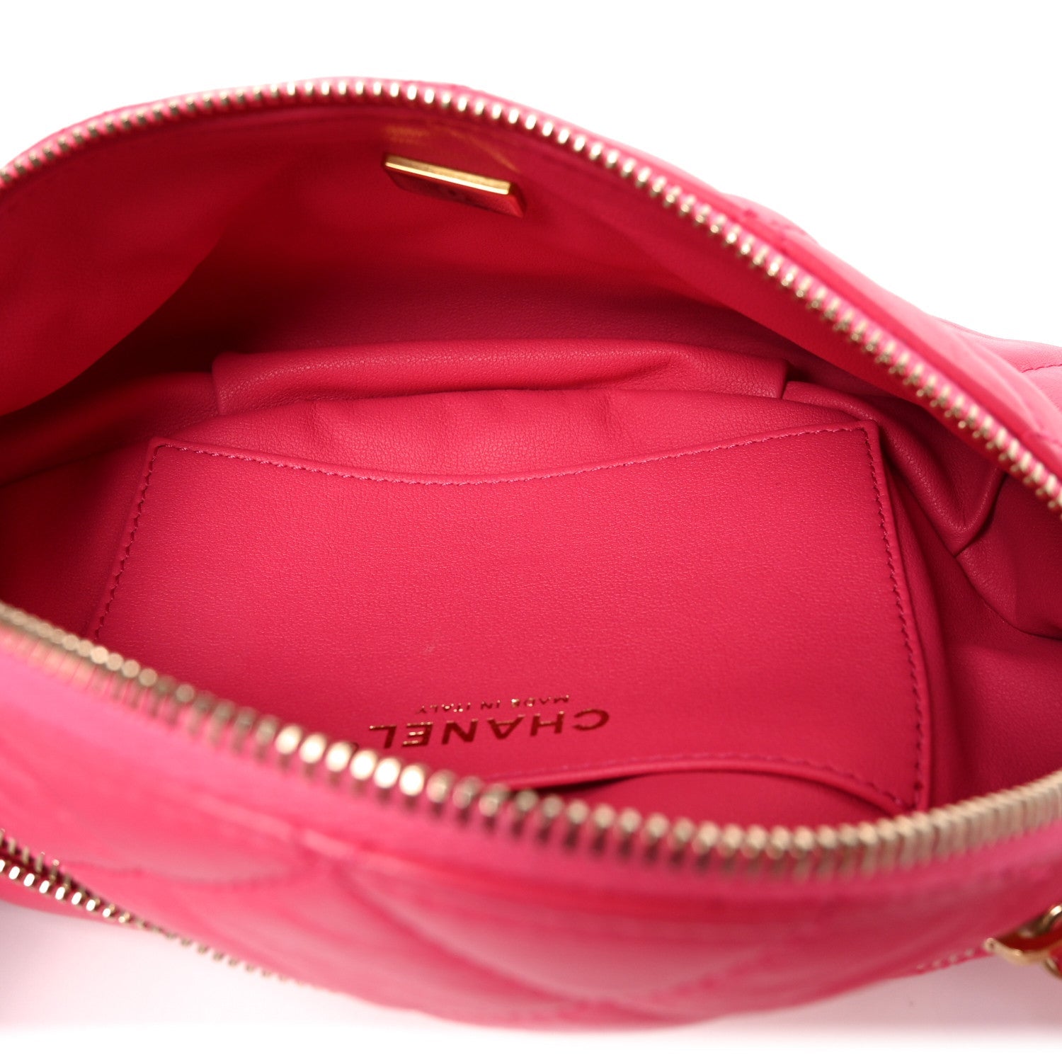 Lambskin Quilted Waist Bag Fanny Pack Pink