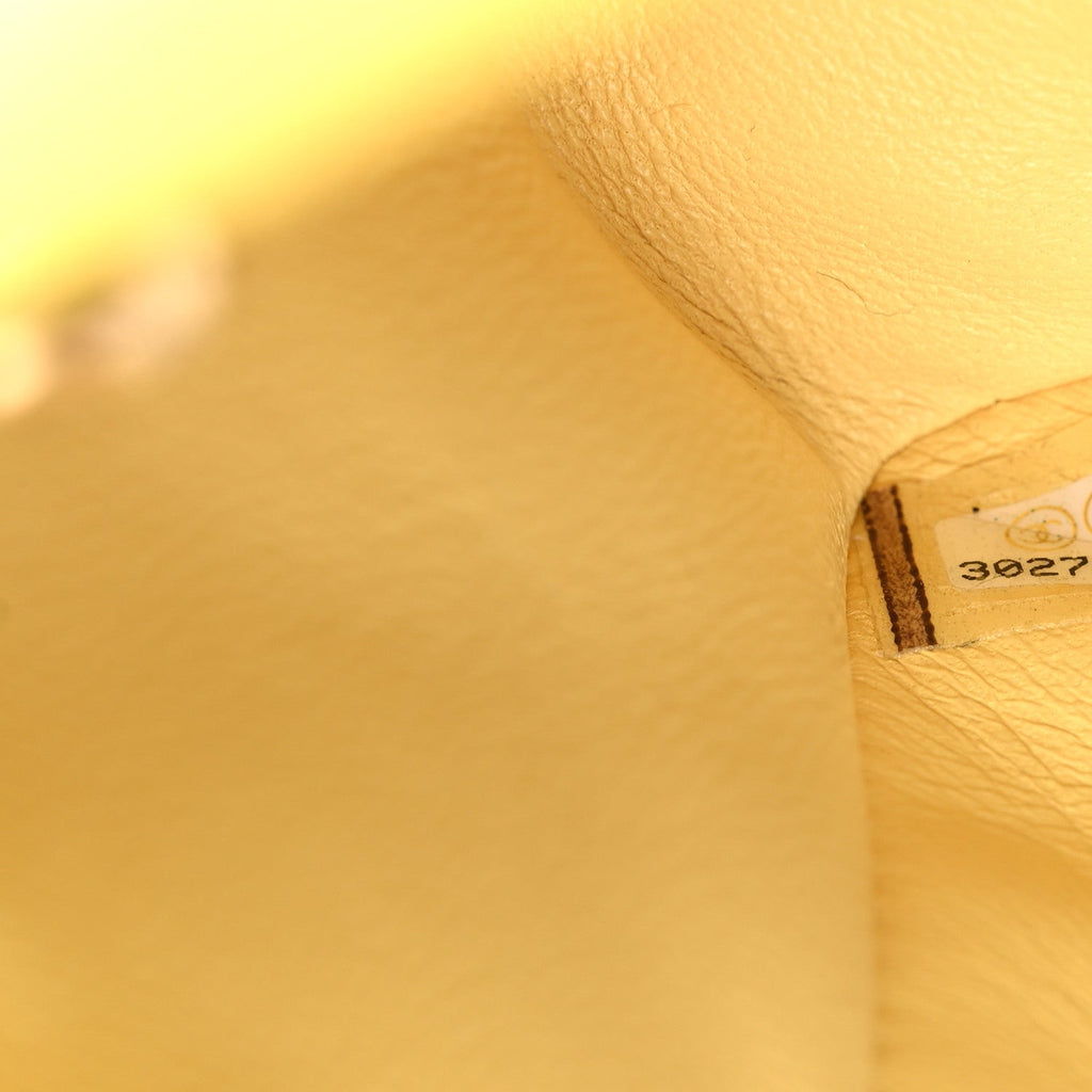 Caviar Quilted Mini Sweet Classic Flap Yellow