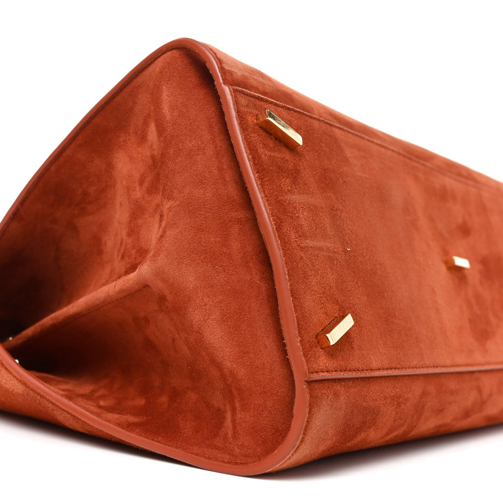 Suede Large Hug Soft Shoulder Bag Brick
