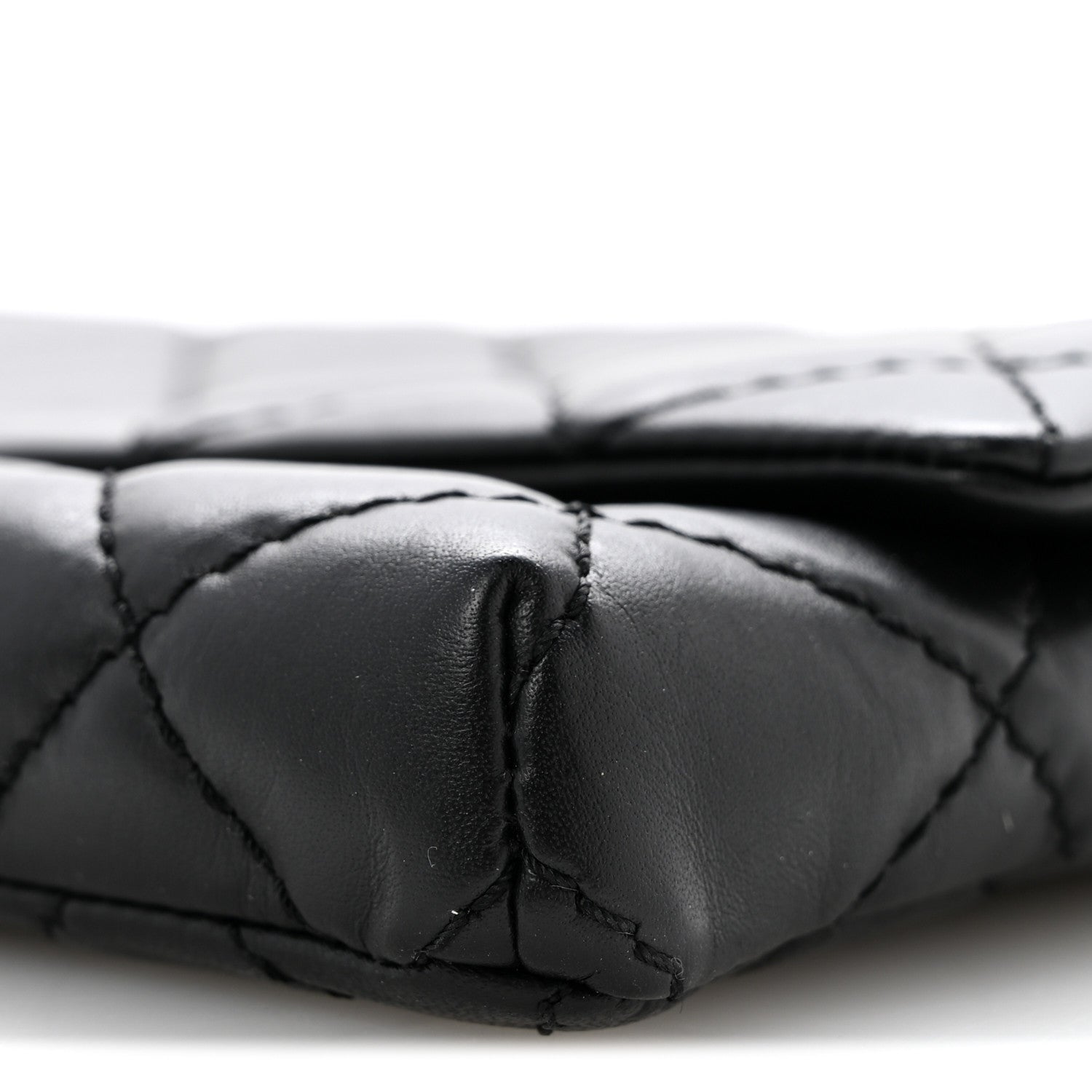 Aged Calfskin Quilted Reissue 2.55 Clutch Black