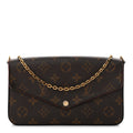 Monogram Pochette Felicie Chain Wallet Fuchsia