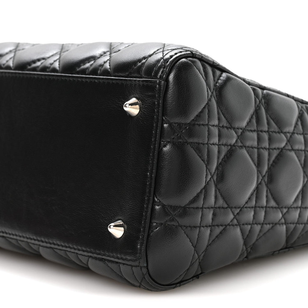 Lambskin Cannage Medium Lady Dior Black