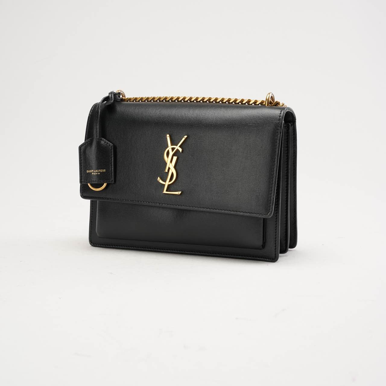 Saint Laurent Medium Monogram Sunset Calfskin Black 2018
