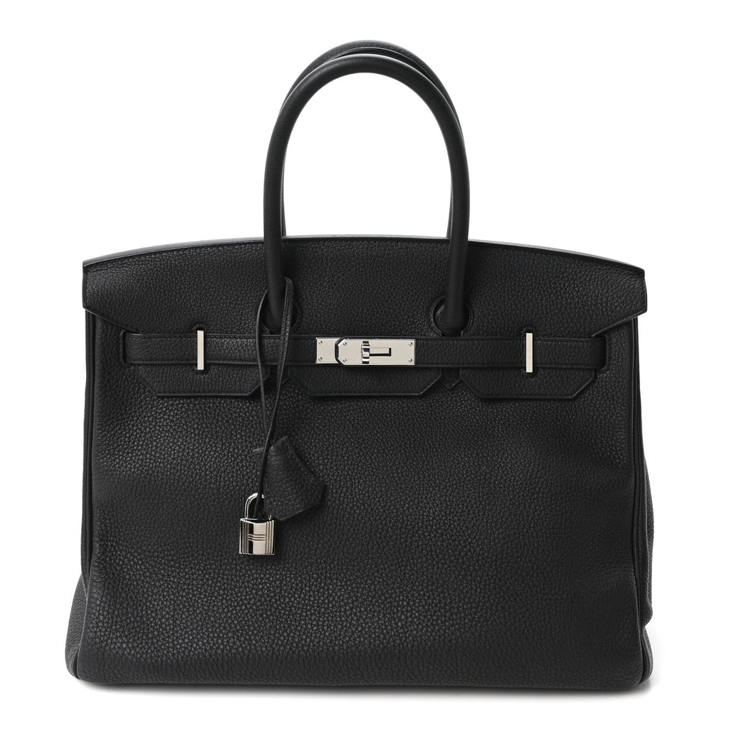 Togo Birkin 35 Black Bleu Agate