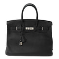 Togo Birkin 35 Black Bleu Agate