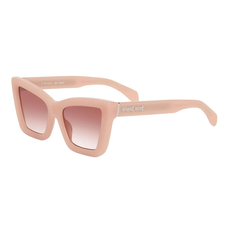 Palm Angels Sunglasses Cat Eye Full Rim, Light Havana Frame and Green Gradient Lens PERI091ROSEVILLE1954