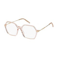 Marc Jacobs Eyeglasses Geometric Full Rim, Shiny Transparent Pink/Gold Frame and Clear Lens Lens MARC615035J00