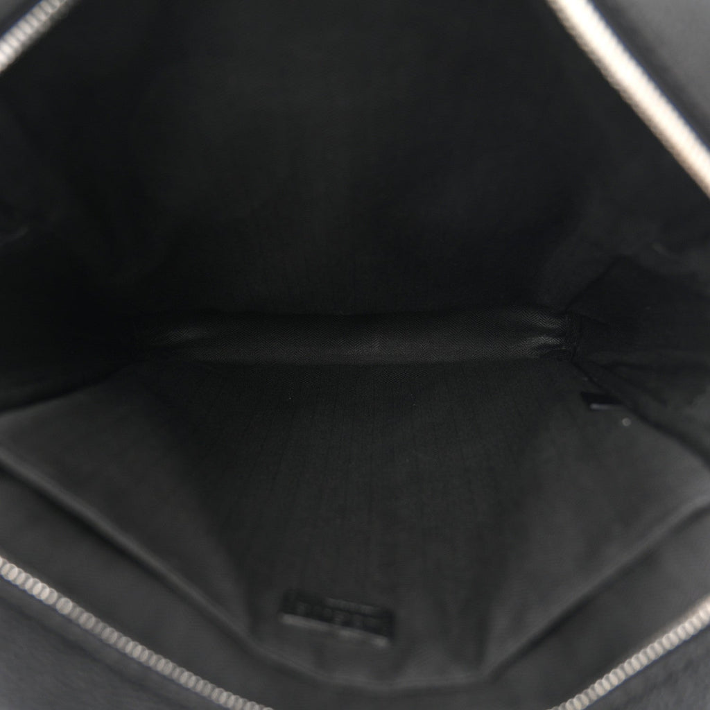 Grained Calfskin Military Backpack Black