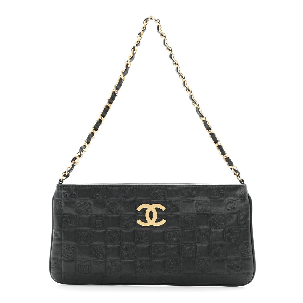 Lambskin Precious Symbols Pochette Black