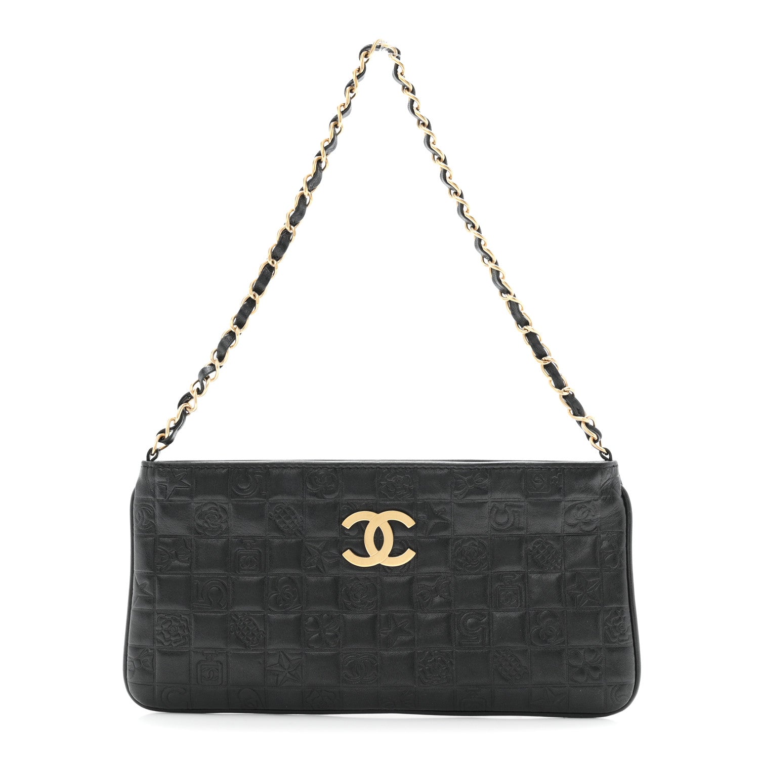Lambskin Precious Symbols Pochette Black