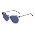 Jimmy Choo Sunglasses Square Full Rim, Transparent Grey Frame and Blue Lens BA/G/S0KB7KU