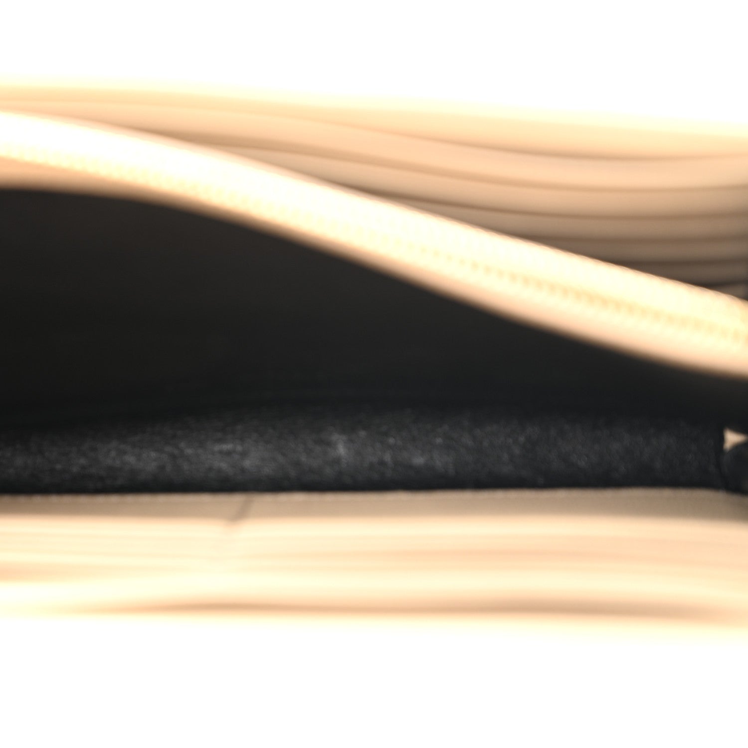 Grain De Poudre Matelasse Chevron Monogram Chain Wallet Dark Beige