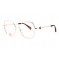 Moschino Eyeglasses Geometric Full Rim, Gold Copper Frame and Clear Demo Lenses Lens MOS5930DDB00
