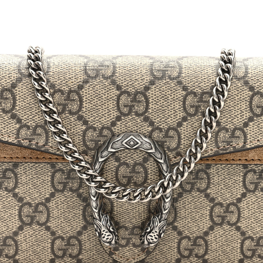 GG Supreme Monogram Super Mini Dionysus Shoulder Bag Taupe