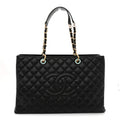 Caviar Quilted XL Grand Shopping Tote GST Black