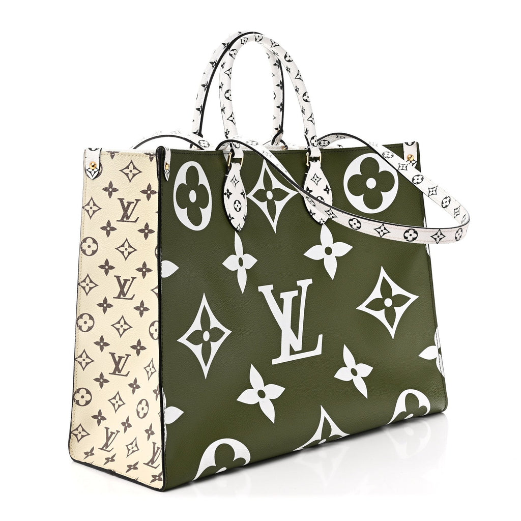 Monogram Giant Onthego GM Kaki Beige