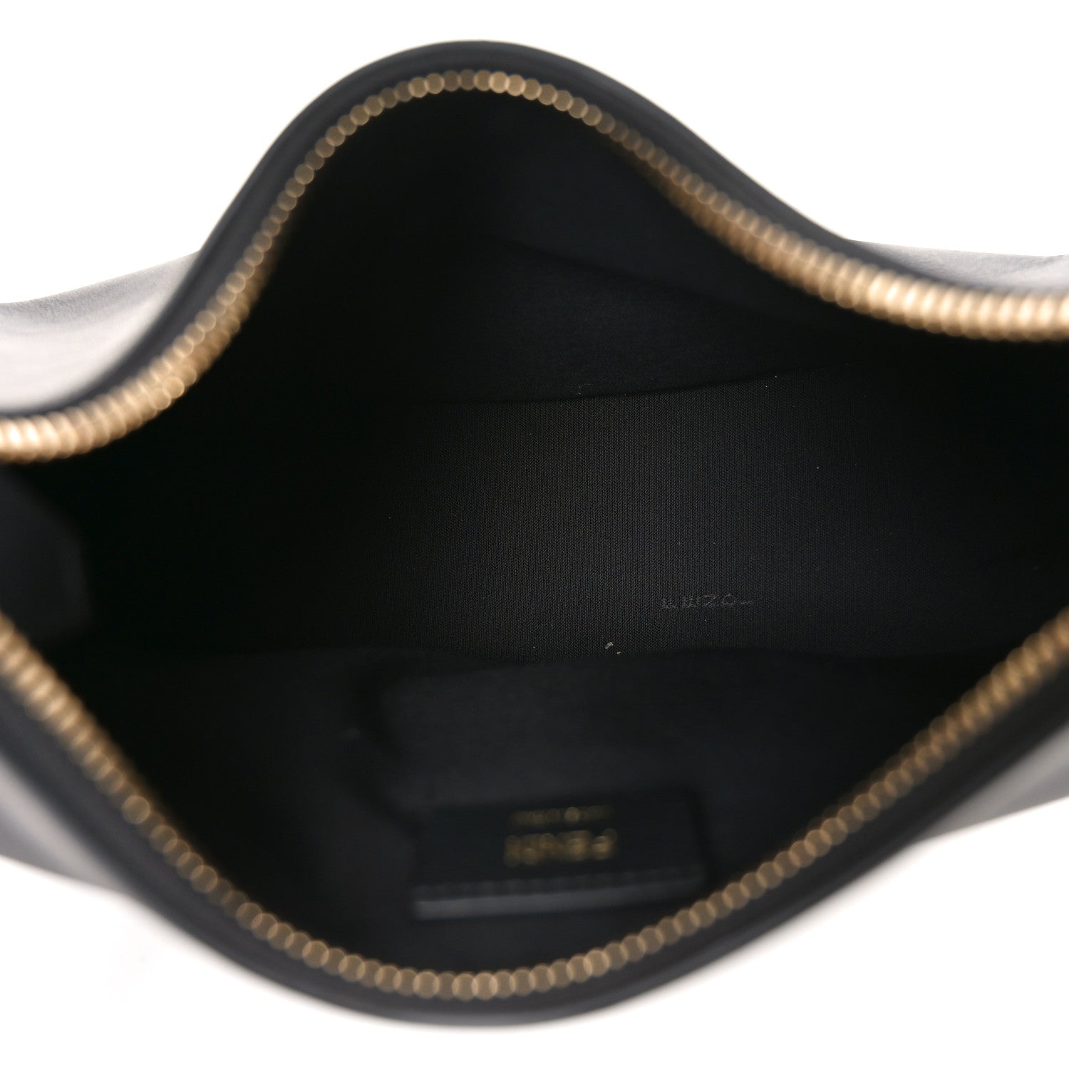 Vitello Grace Matte Small Fendigraphy Hobo Bag Black