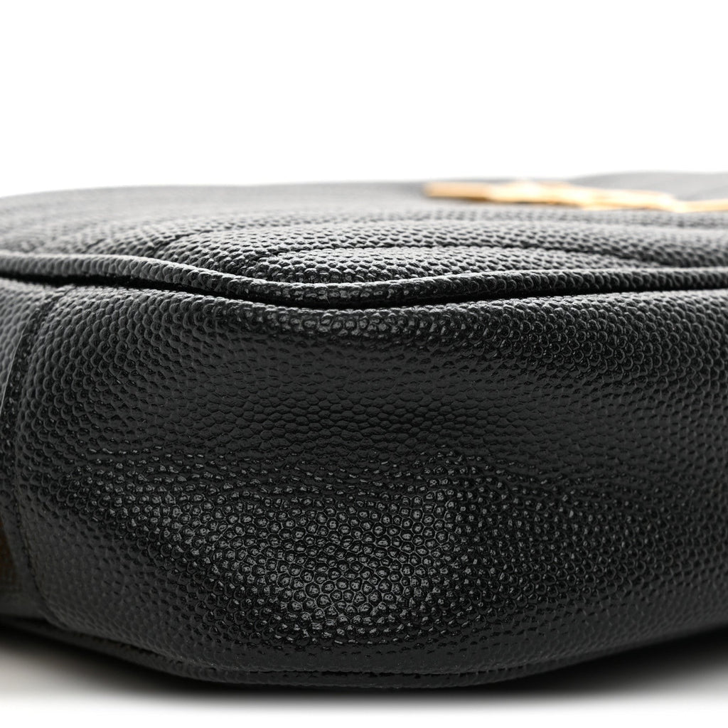 Grain De Poudre Matelasse Monogram Mini Lou Camera Bag Black