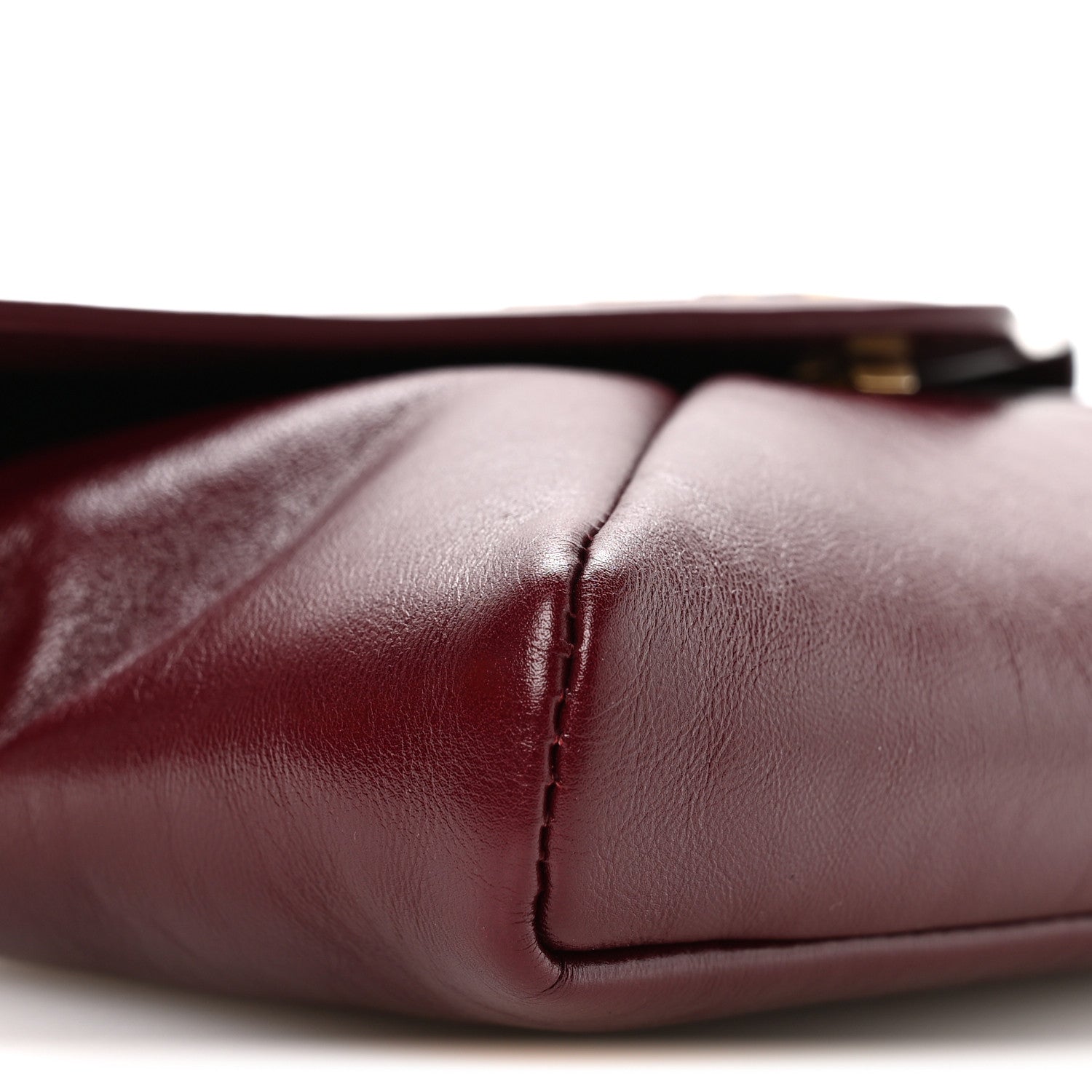 Lambskin Small Cassandre Envelope Pouch Dark Ruby