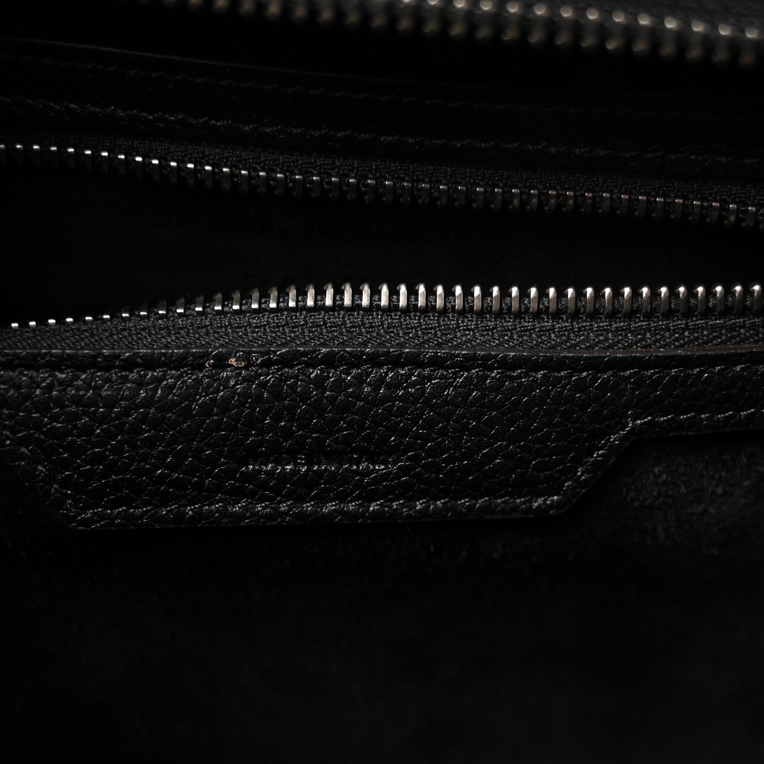 Drummed Calfskin Mini Luggage Black
